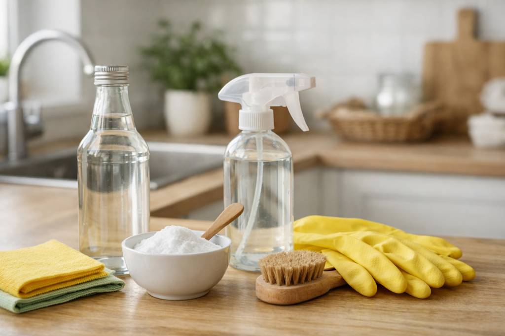 Vinaigre blanc désinfectant : comment l’utiliser efficacement pour un entretien de la maison plus sain